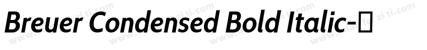 Breuer Condensed Bold Italic字体转换